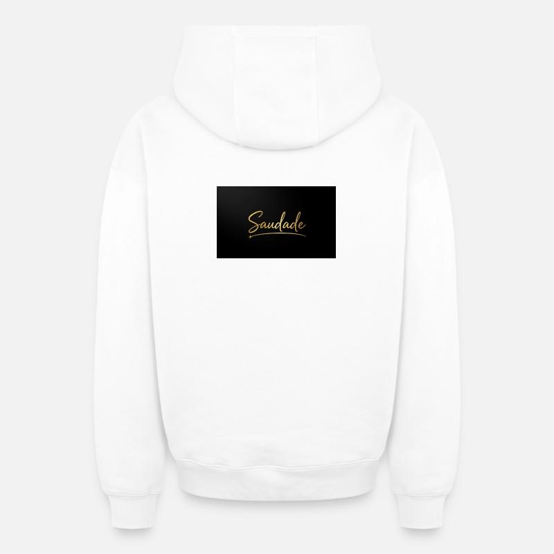 Saudade - Oversized Heavyweight Unisex Zip Hoodie - Weiß