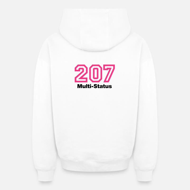 Error 207 Multi-Status - Oversized Heavyweight Unisex Zip Hoodie - Weiß
