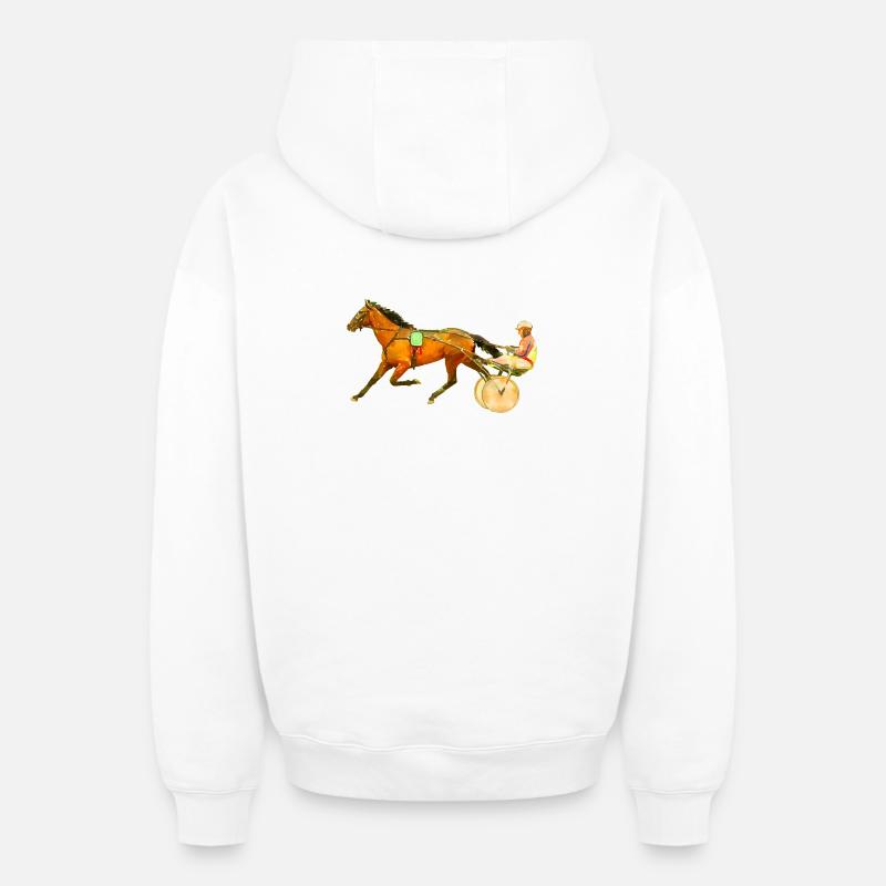 trotteur - Sweat à capuche unisexe zippé oversize épais SPREAD - blanc