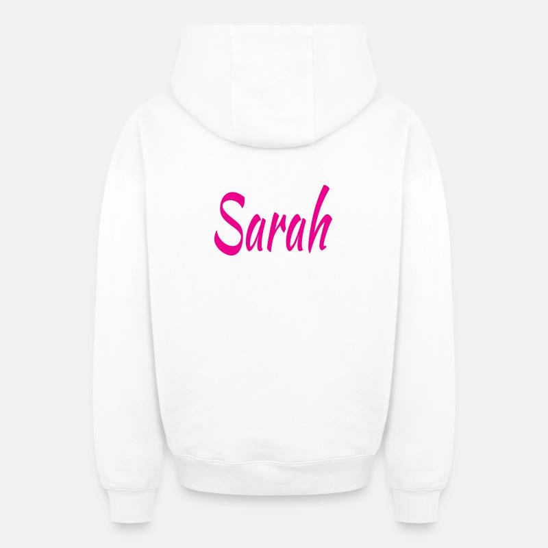 Sarah - Sweat à capuche unisexe zippé oversize épais SPREAD - blanc