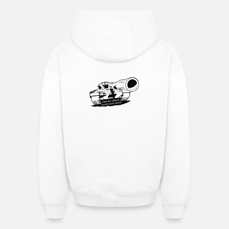LEOpard - Oversized Heavyweight Unisex Zip Hoodie - Weiß