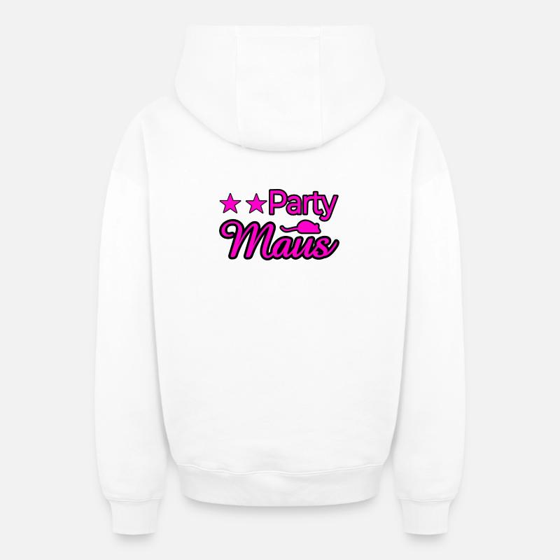 Parti - Sweat à capuche unisexe zippé oversize épais SPREAD - blanc