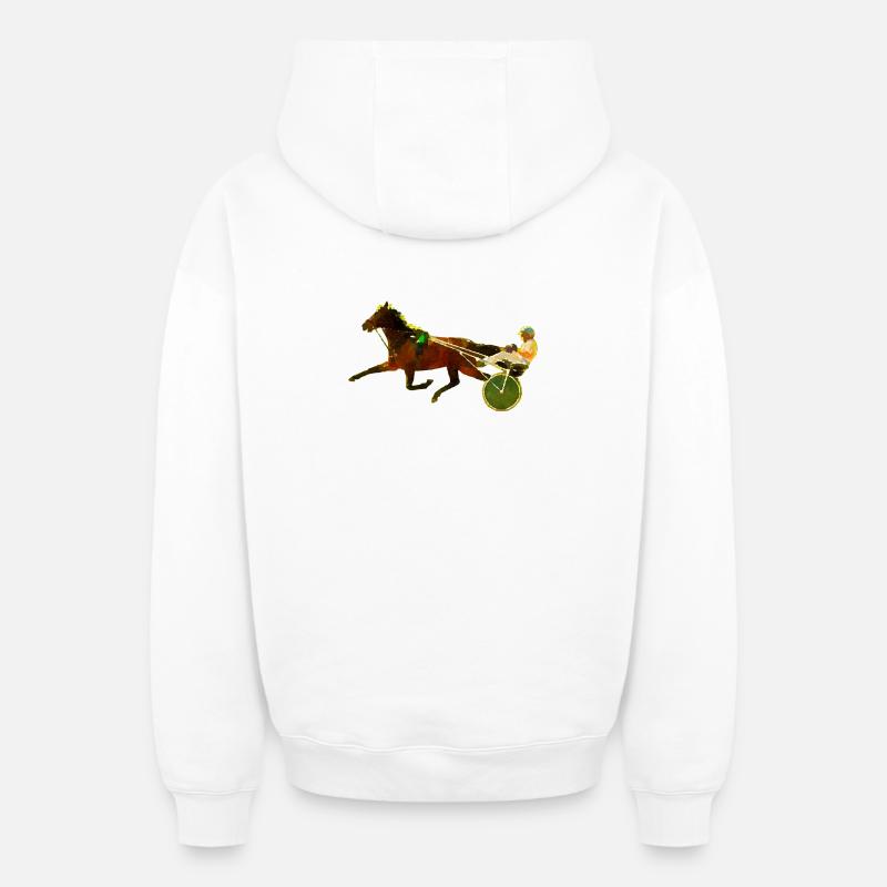 trotteur - Sweat à capuche unisexe zippé oversize épais SPREAD - blanc