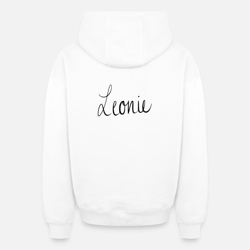 Léonie - Sweat à capuche unisexe zippé oversize épais SPREAD - blanc