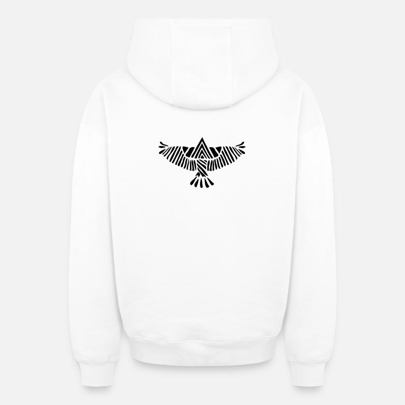 Aigle - Sweat à capuche unisexe zippé oversize épais SPREAD - blanc