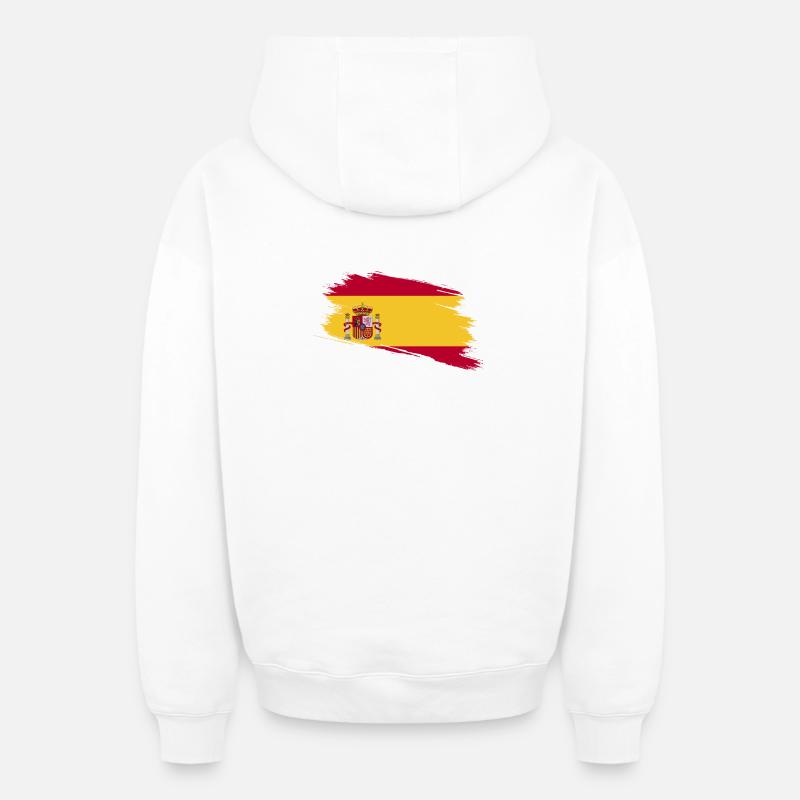 Espagne ! - Sweat à capuche unisexe zippé oversize épais SPREAD - blanc