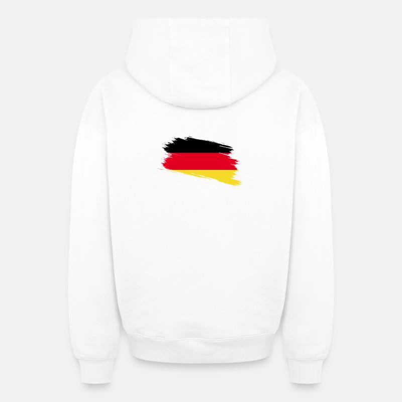 Allemagne - Sweat à capuche unisexe zippé oversize épais SPREAD - blanc