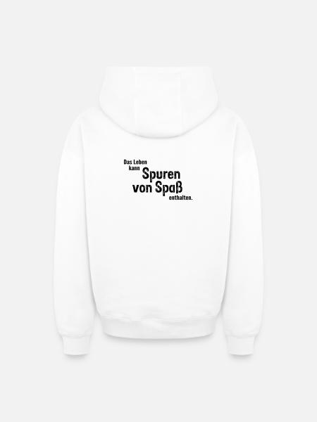 Traces of fun - Oversized Heavyweight Unisex Zip Hoodie - white