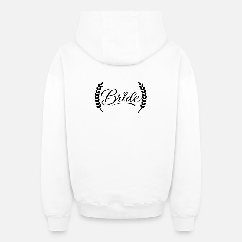 Mariée - Sweat à capuche unisexe zippé oversize épais SPREAD - blanc