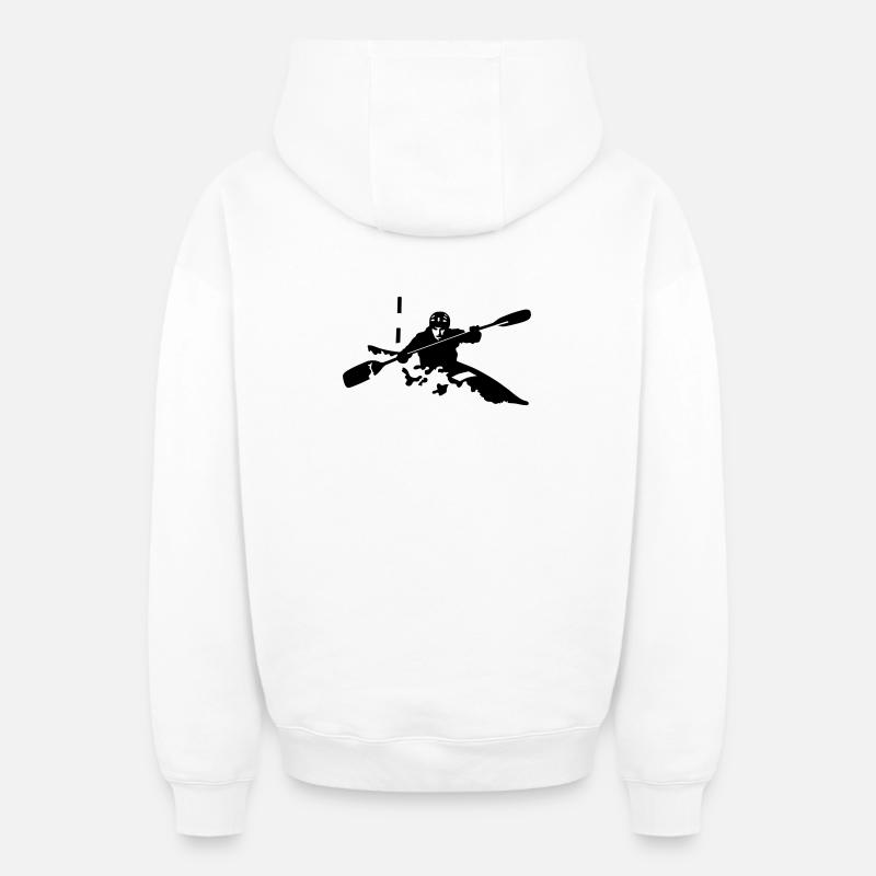 kayak - Sweat à capuche unisexe zippé oversize épais SPREAD - blanc