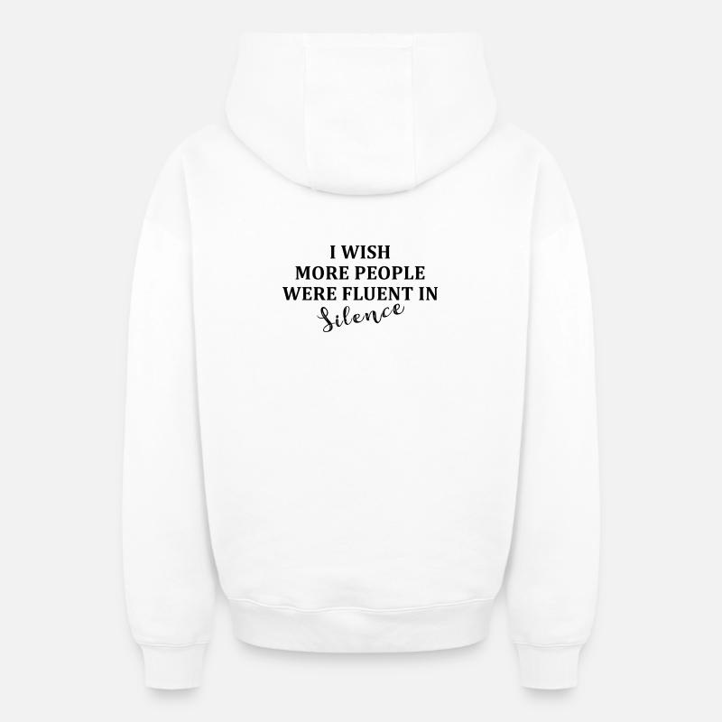 citations sarcastiques drôles - Sweat à capuche unisexe zippé oversize épais SPREAD - blanc
