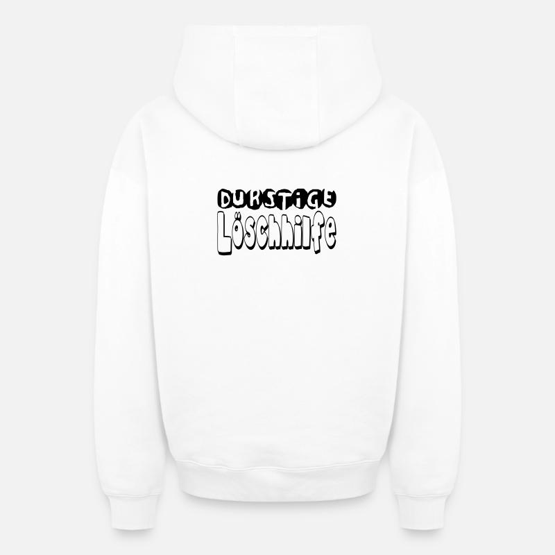 durstigelöschhilfe - Oversized Heavyweight Unisex Zip Hoodie - Weiß