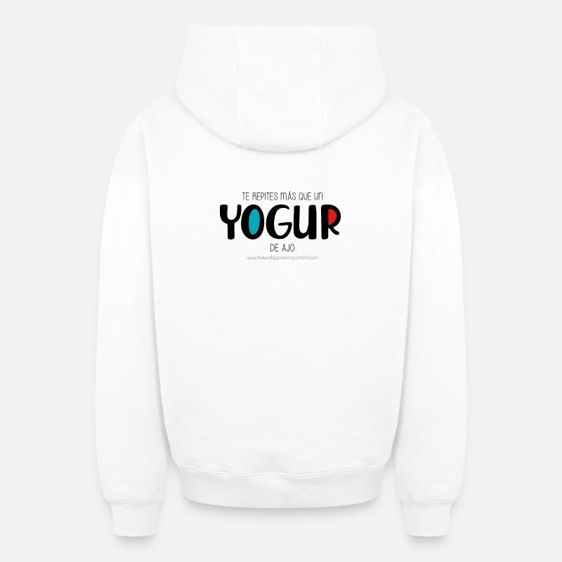 Knoblauch-Joghurt - Oversized Heavyweight Unisex Zip Hoodie - Weiß