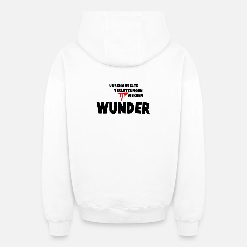 Se demander - Sweat à capuche unisexe zippé oversize épais SPREAD - blanc