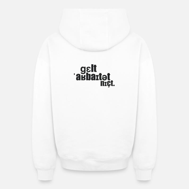L’argent ne marche pas. - Sweat à capuche unisexe zippé oversize épais SPREAD - blanc