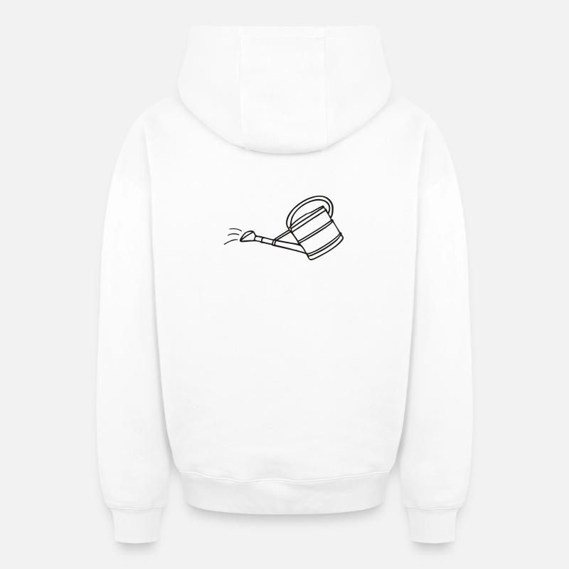 Arrosoir - Sweat à capuche unisexe zippé oversize épais SPREAD - blanc