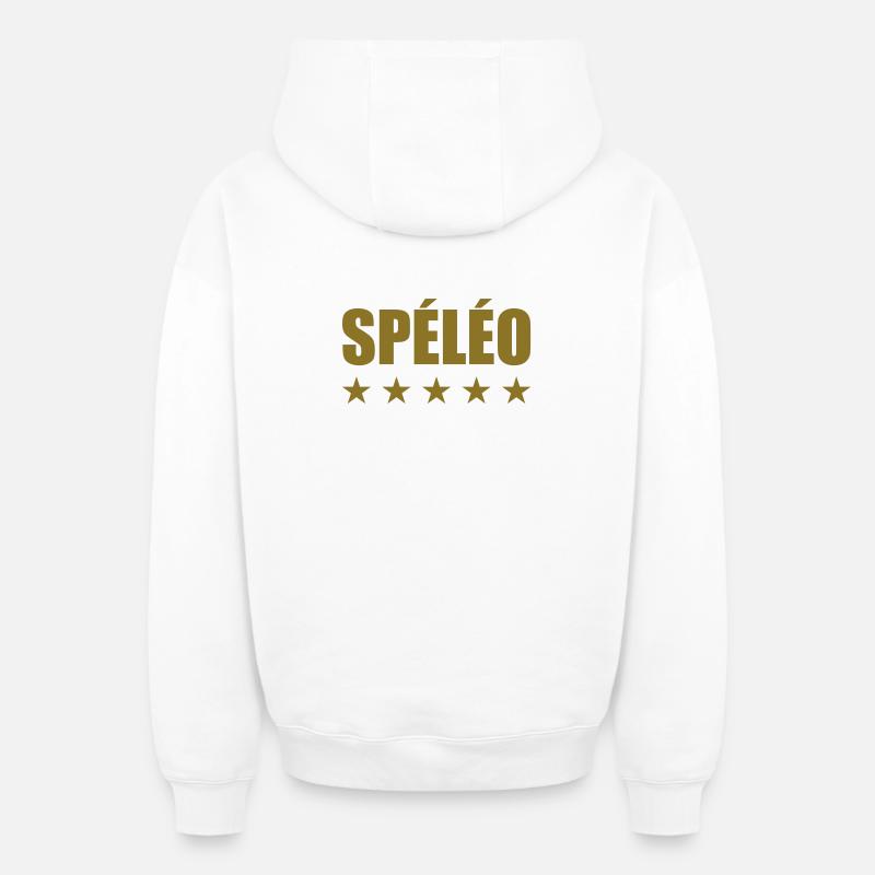 Spéléo - Sweat à capuche unisexe zippé oversize épais SPREAD - blanc