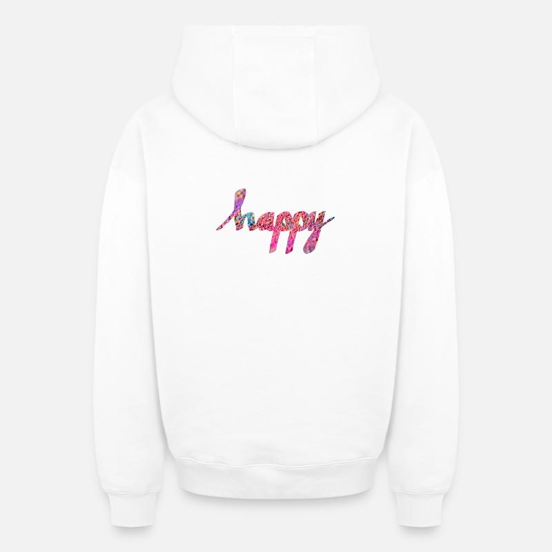 CONTENT - Sweat à capuche unisexe zippé oversize épais SPREAD - blanc