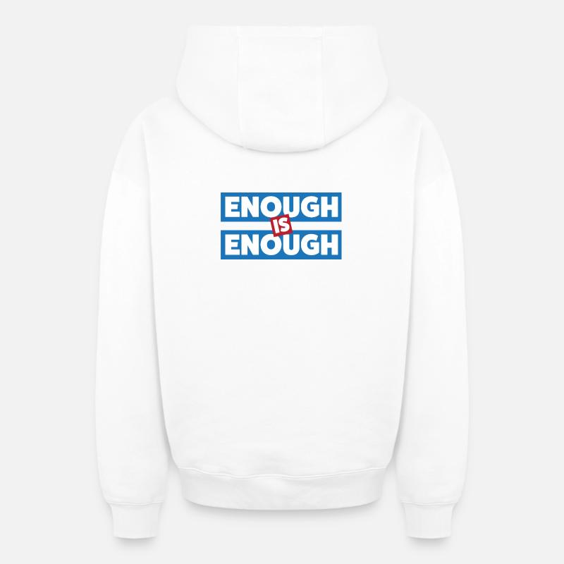 Trop c’est trop de déclaration audacieuse - Sweat à capuche unisexe zippé oversize épais SPREAD - blanc