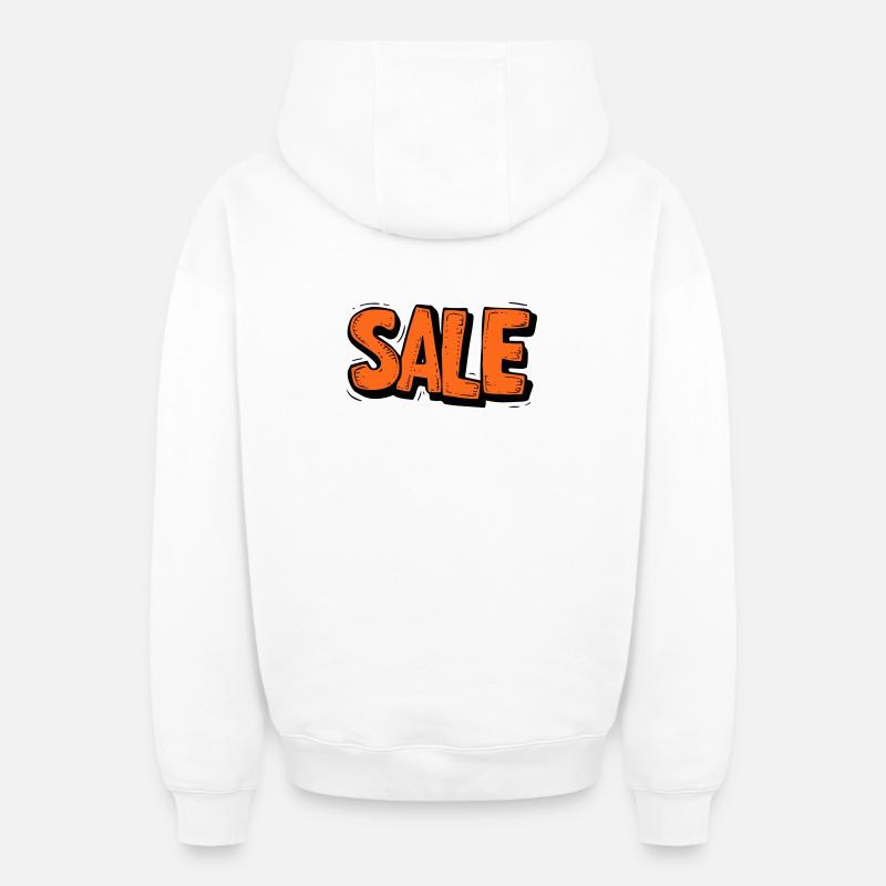 Panneau de vente audacieux - Sweat à capuche unisexe zippé oversize épais SPREAD - blanc