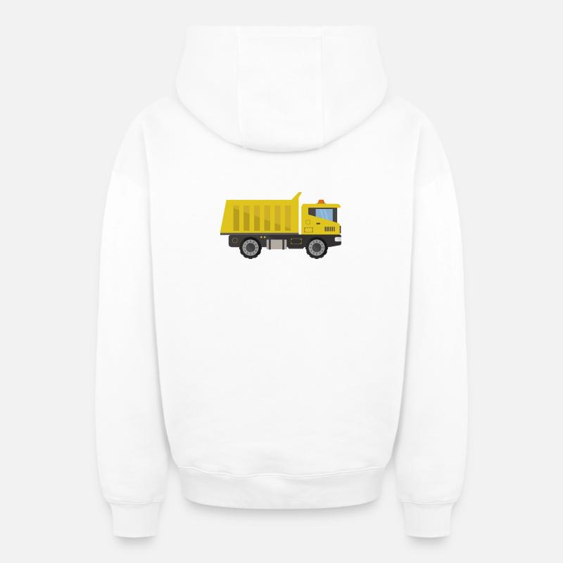 Camion - Sweat à capuche unisexe zippé oversize épais SPREAD - blanc