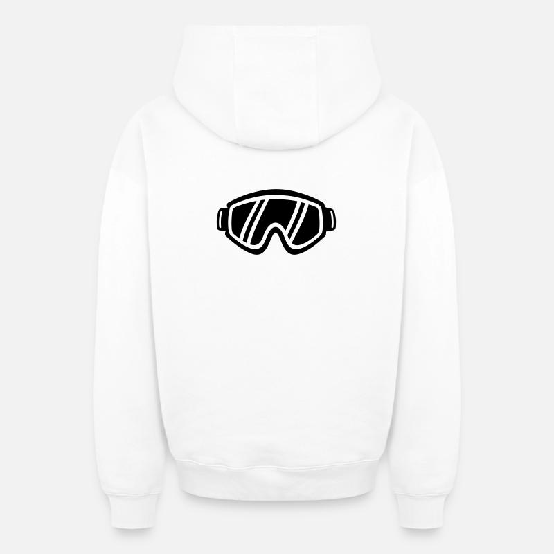 Lunettes de ski - Sweat à capuche unisexe zippé oversize épais SPREAD - blanc