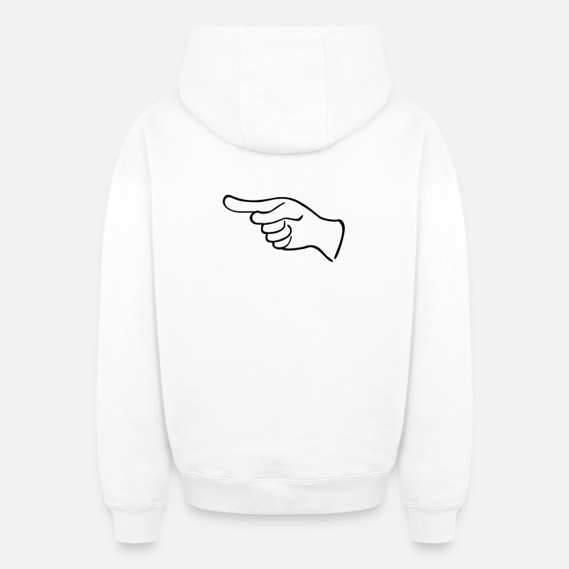 Une aiguille indicative - Sweat à capuche unisexe zippé oversize épais SPREAD - blanc