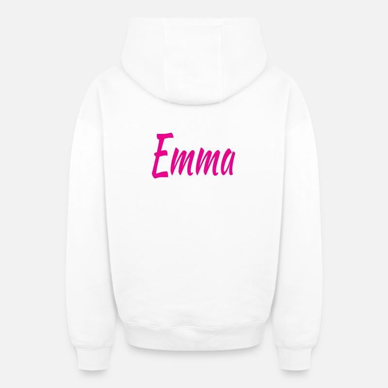 Emma - Sweat à capuche unisexe zippé oversize épais SPREAD - blanc