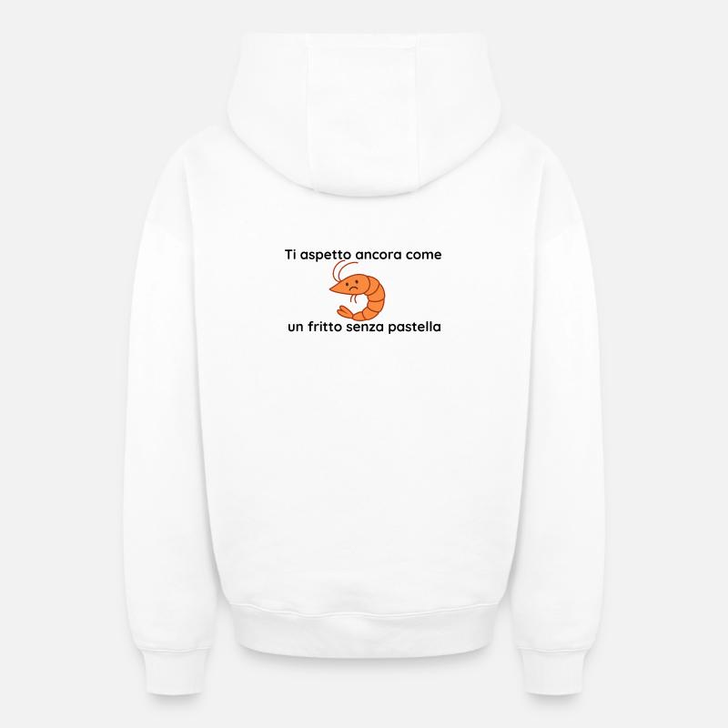 Frit sans pâte - Sweat à capuche unisexe zippé oversize épais SPREAD - blanc