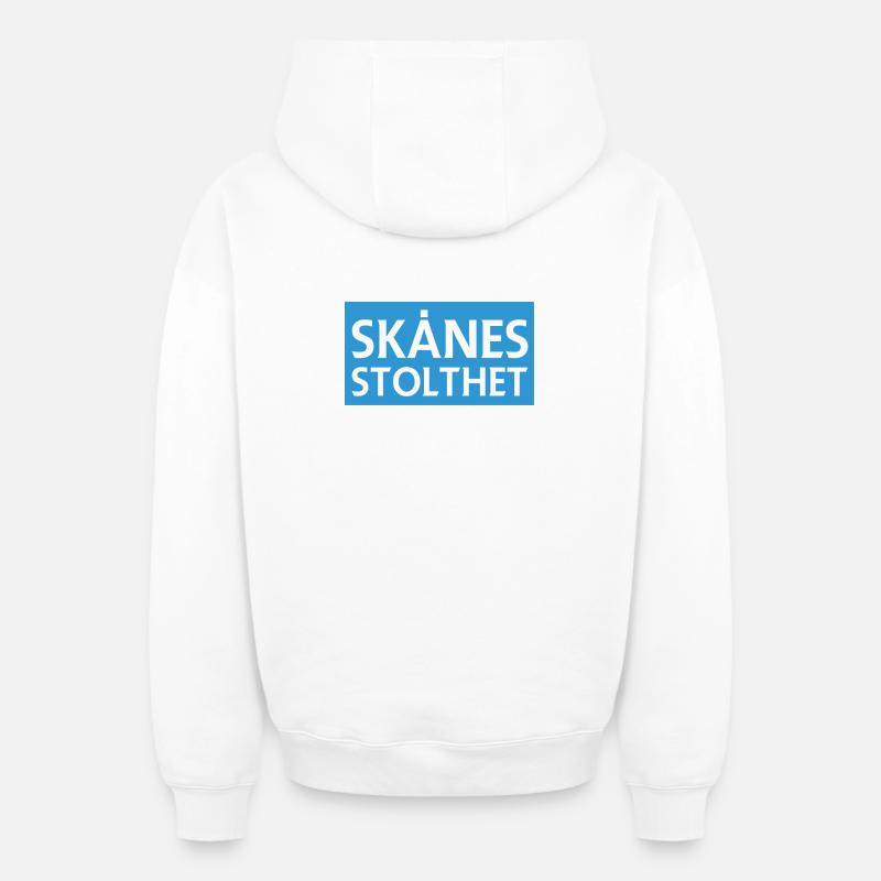 La fierté de la Scanie - Sweat à capuche unisexe zippé oversize épais SPREAD - blanc