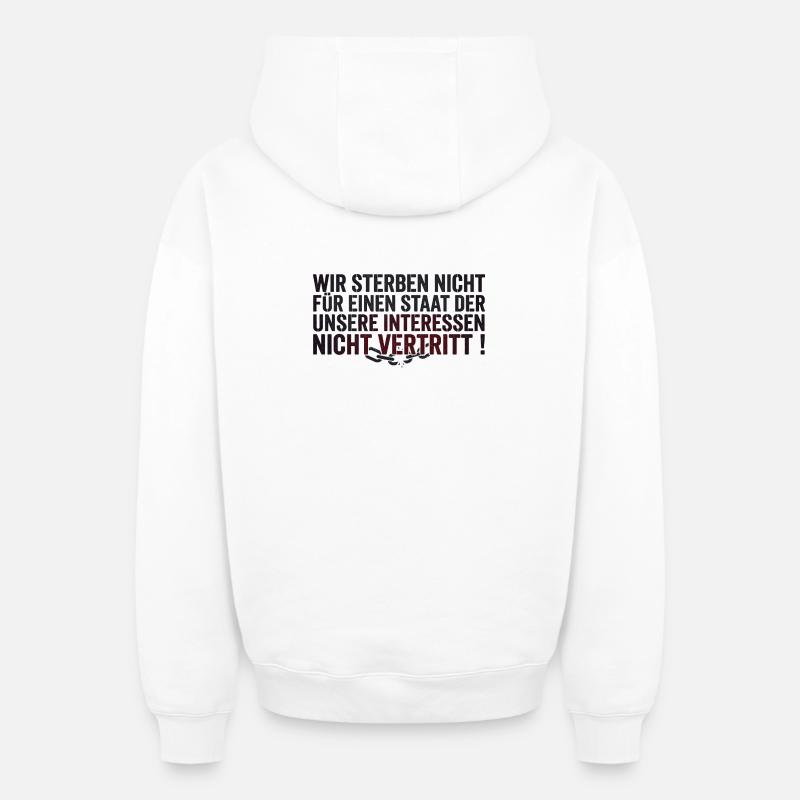 Déclaration de protestation - Sweat à capuche unisexe zippé oversize épais SPREAD - blanc