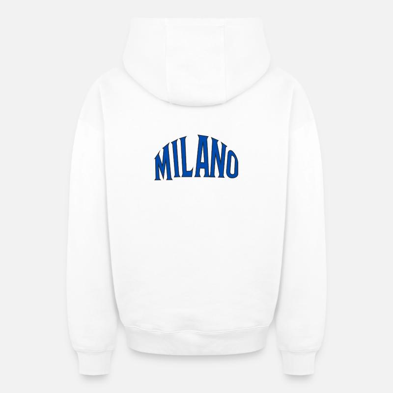 Milano - Sweat à capuche unisexe zippé oversize épais SPREAD - blanc
