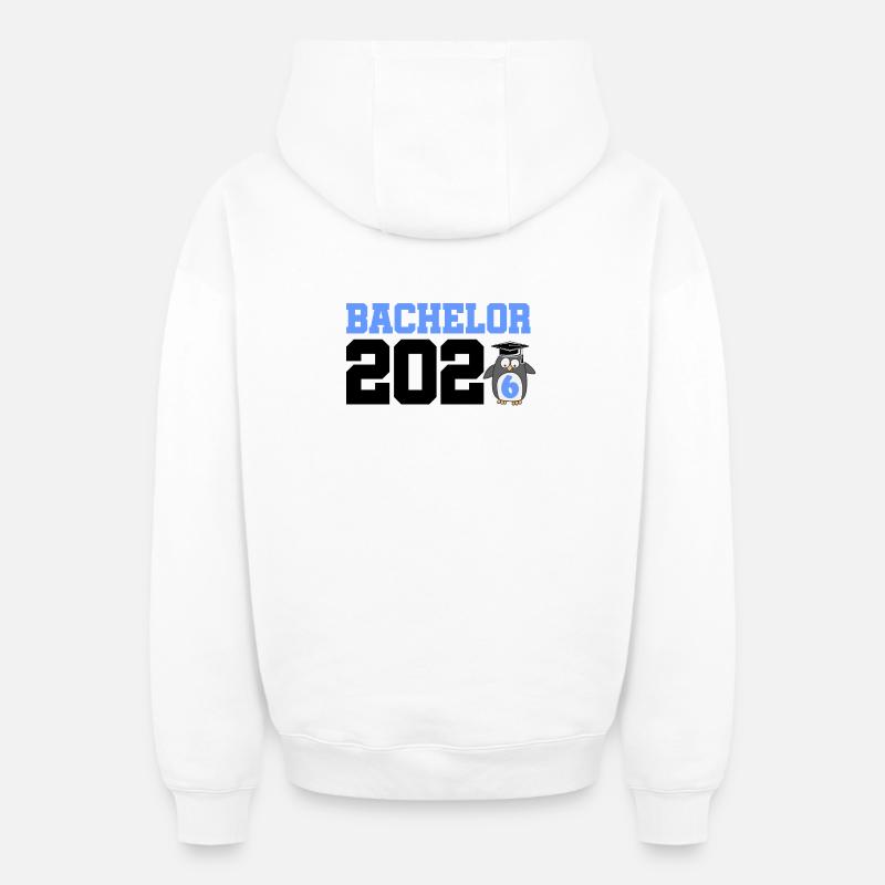 Licence 2026 Diplôme de Licence - Sweat à capuche unisexe zippé oversize épais SPREAD - blanc