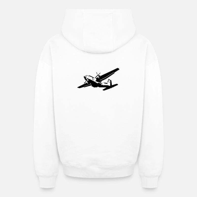 c160 - Sweat à capuche unisexe zippé oversize épais SPREAD - blanc