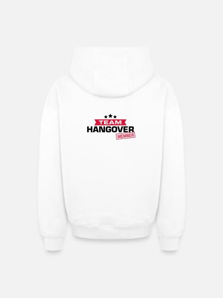 hangover team - Oversized Heavyweight Unisex Zip Hoodie - Weiß