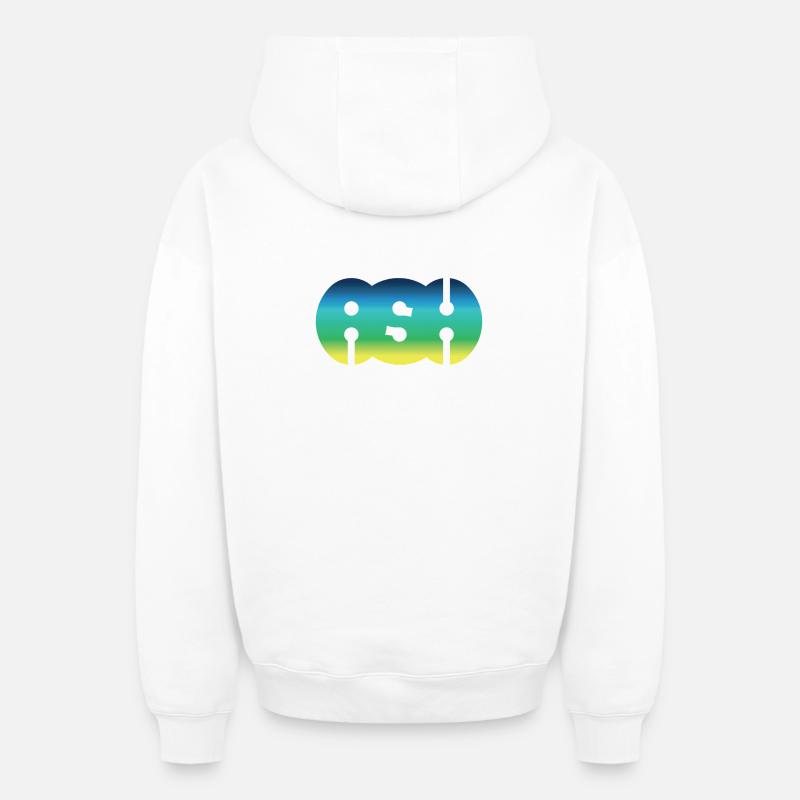 CENDRE - Sweat à capuche unisexe zippé oversize épais SPREAD - blanc