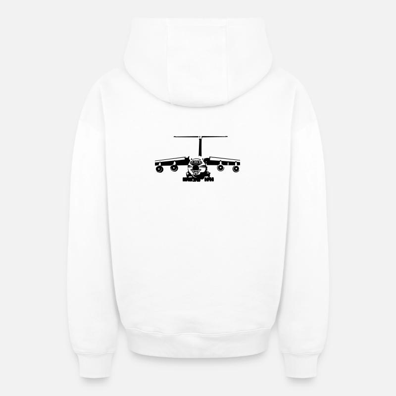 L’IL-76 - Sweat à capuche unisexe zippé oversize épais SPREAD - blanc