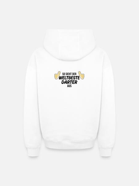 der weltbeste darter - Oversized Heavyweight Unisex Zip Hoodie - Weiß