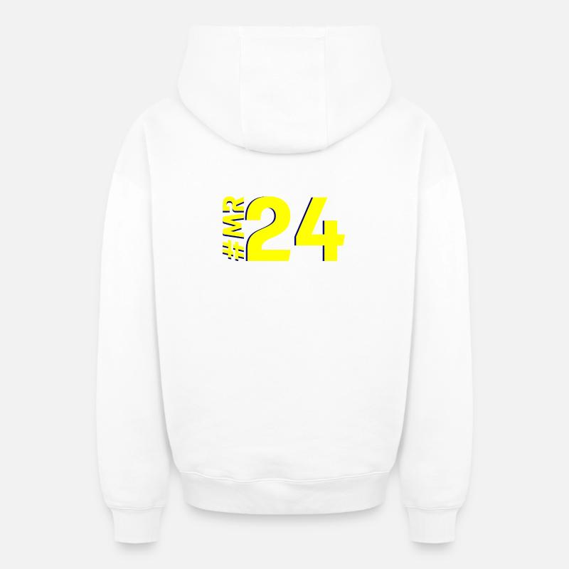 MR24 - Sweat à capuche unisexe zippé oversize épais SPREAD - blanc