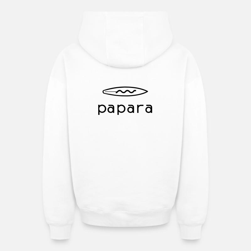 Papara Tahiti Surf Spot - Sweat à capuche unisexe zippé oversize épais SPREAD - blanc