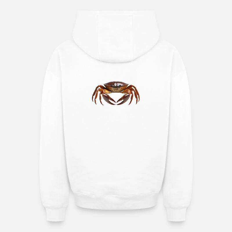 Cancer - Sweat à capuche unisexe zippé oversize épais SPREAD - blanc