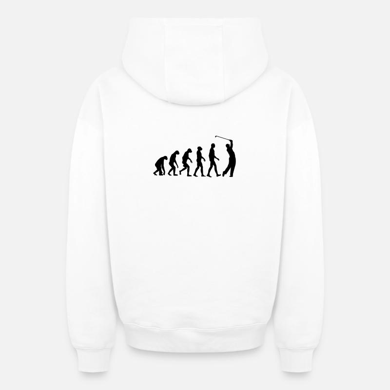Golf Golf Evolution - Sweat à capuche unisexe zippé oversize épais SPREAD - blanc
