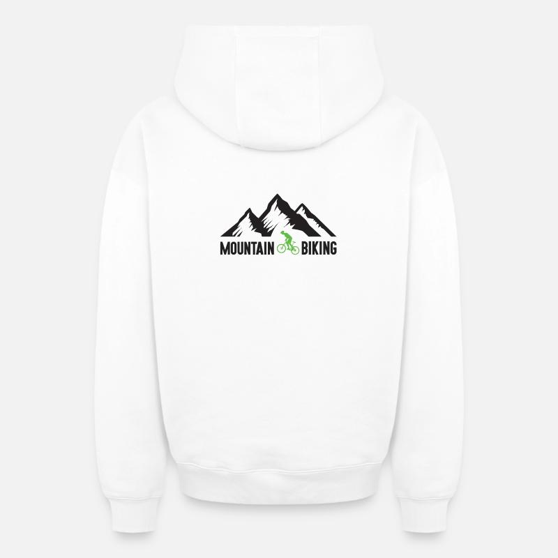Vtt - Sweat à capuche unisexe zippé oversize épais SPREAD - blanc