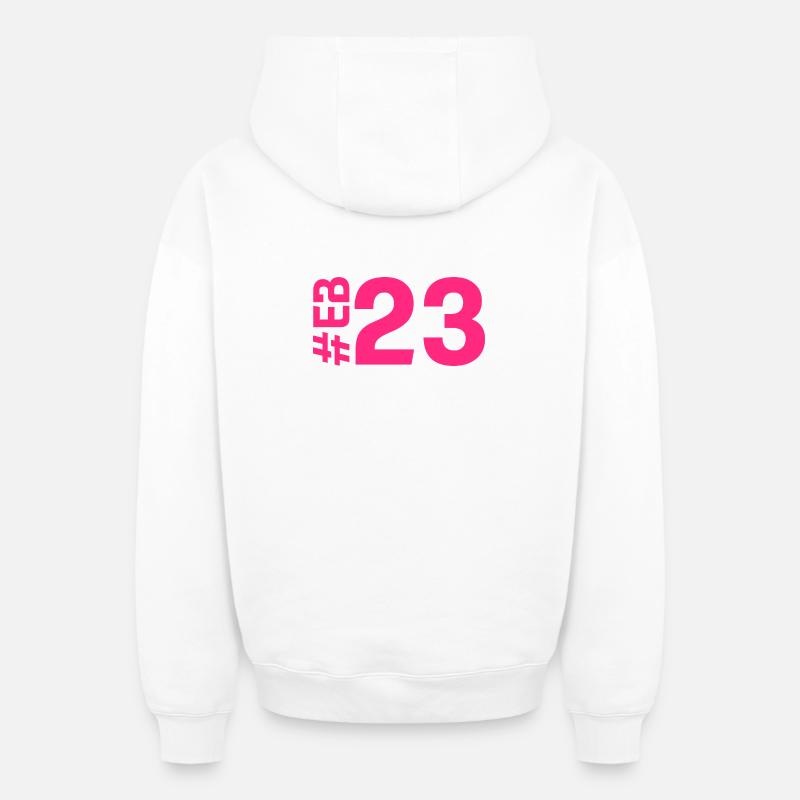 EB23-KARTON - Oversized Heavyweight Unisex Zip Hoodie - Weiß