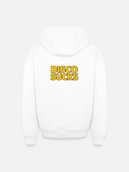 Disco ist - Oversized Heavyweight Unisex Zip Hoodie - Weiß