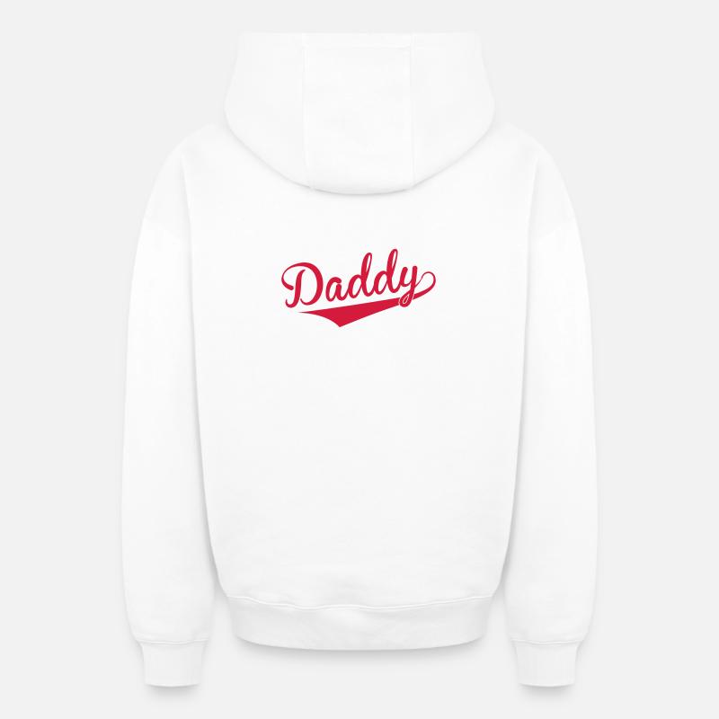 Daddy - Sweat à capuche unisexe zippé oversize épais SPREAD - blanc