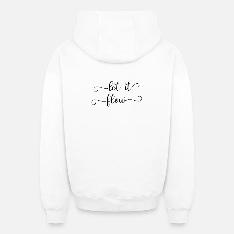 let it flow - Sweat à capuche unisexe zippé oversize épais SPREAD - blanc