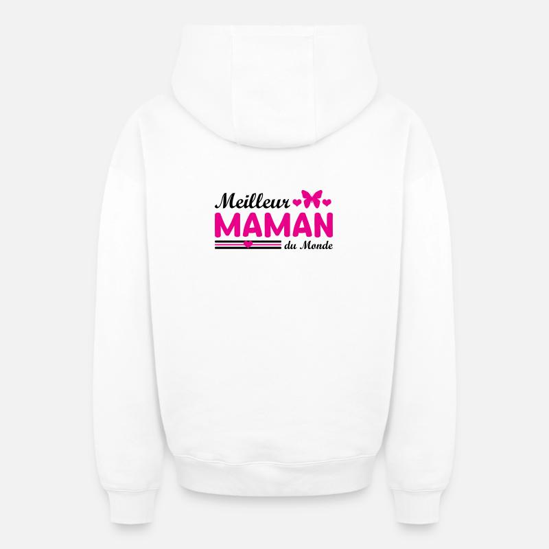Beste Mutter der Welt - Oversized Heavyweight Unisex Zip Hoodie - Weiß
