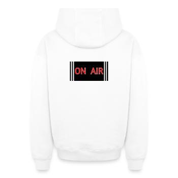 On_Air - Oversized Heavyweight Unisex Zip Hoodie - white - Back - AI Model Male 178 light (178cm)