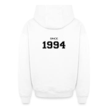 Birthday Gift 1994 - Oversized Heavyweight Unisex Zip Hoodie - white - Back - AI Model Male 178 light (178cm)